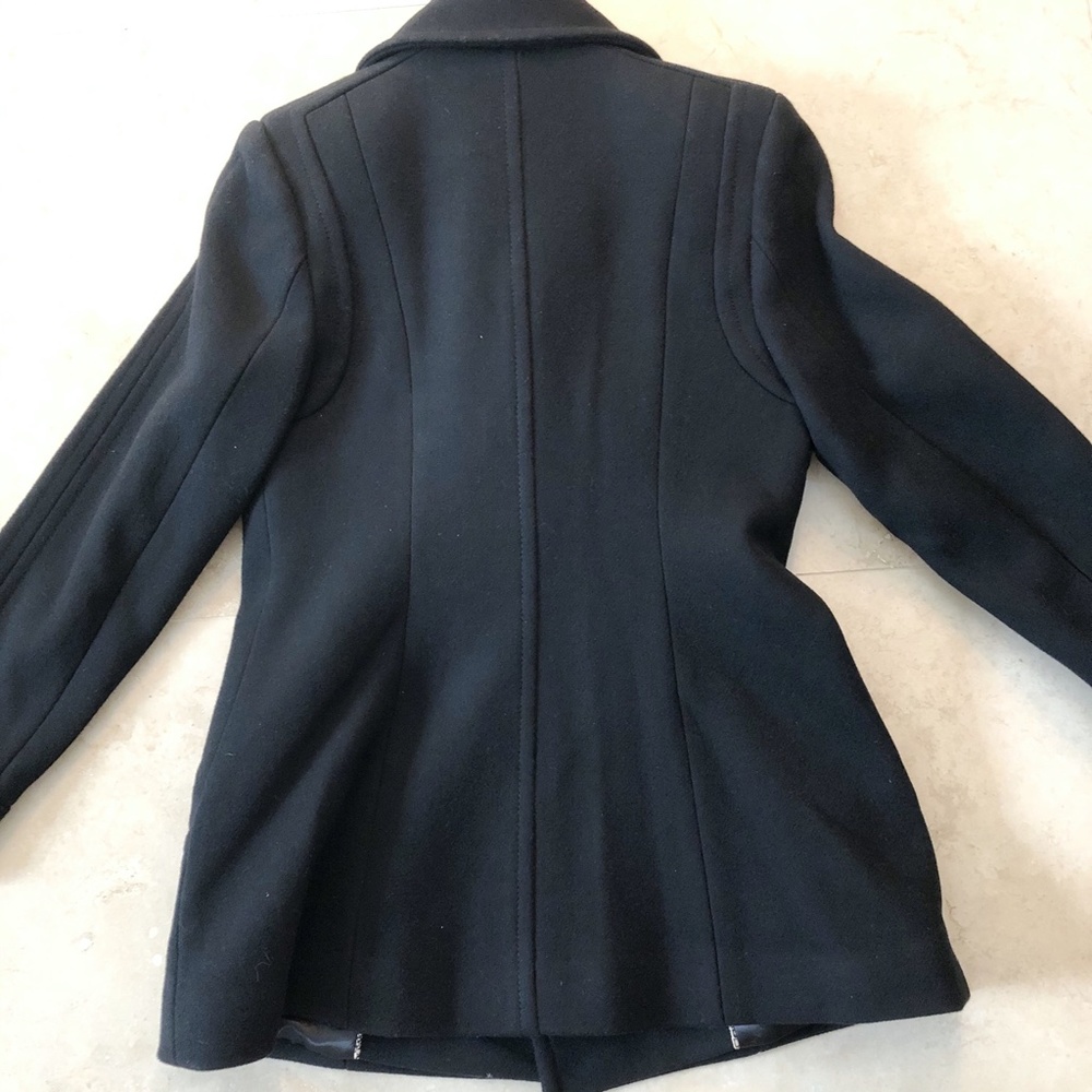 Trina Turk wool blend winter coat black size 0P - Picture 5 of 8